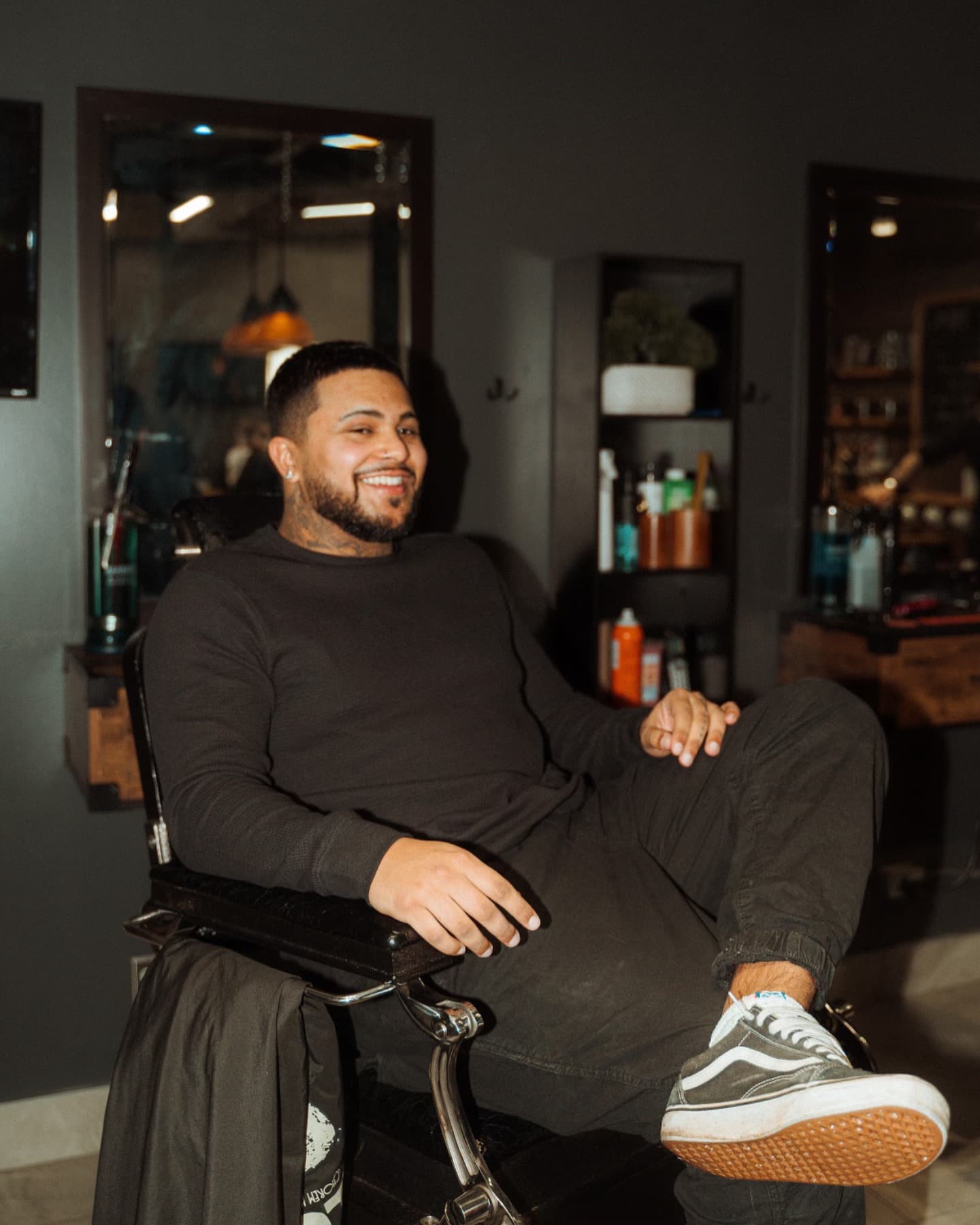 Fresh haircut in progress by Rahiem